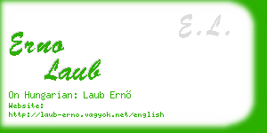 erno laub business card